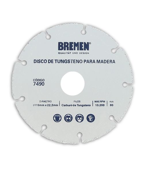 Disco de Tungsteno para Madera