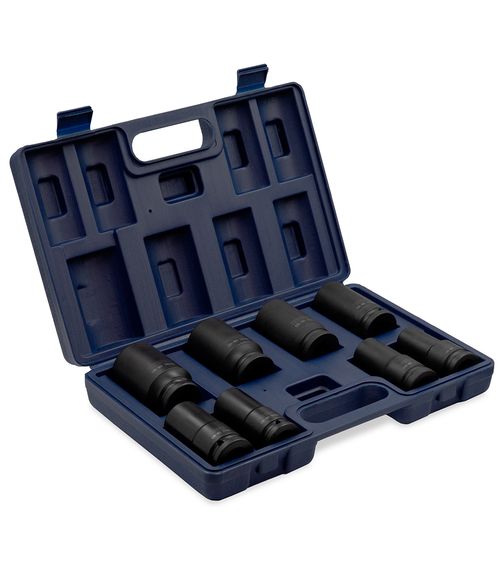 Juego de Bocallaves para Impacto Hexagonal Largas [Encastre 3/4"] (8 Pzs)