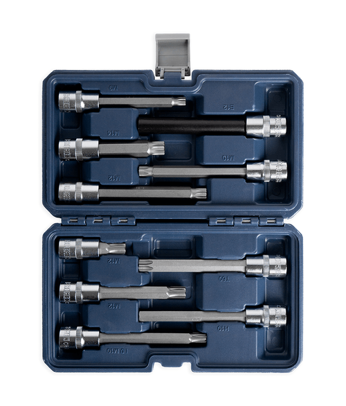 Juego de Bocallaves con Punta Torx / Allen / Ribe / Multi [1/2"] (10 Pzs)
