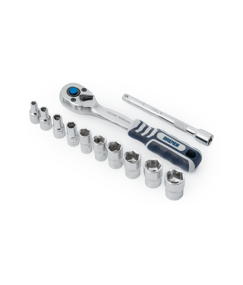 Juego de Bocallaves con Accesorios Portátil [ 1/4"] (12 Pzs)